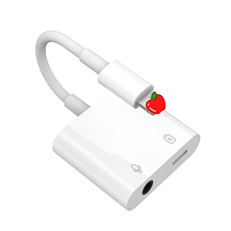Lightning to lightning+3.5mm audio adapter