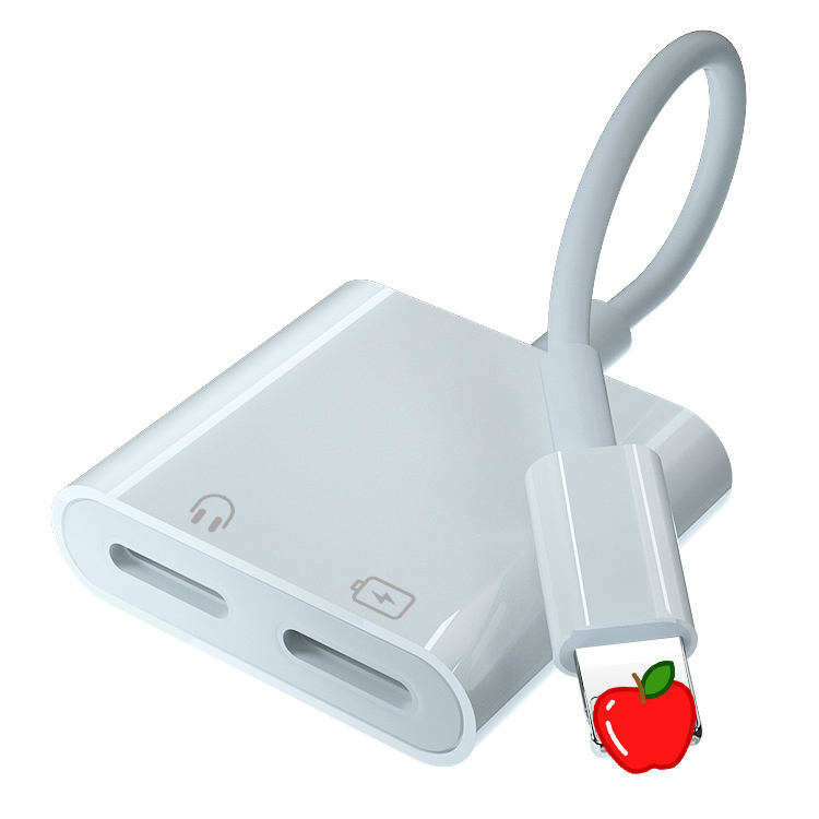 Double lightning audio adapter